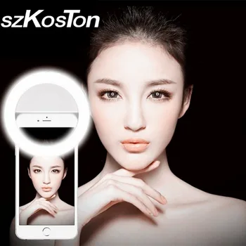 Mini Clip-on Mobiliųjų telefonų Selfie Žiedas Selfie LED Šviesos Lemputė 36 Led blykstė Šviesos 3 Xiaomi Redmi 4 Pastaba 4x 4A 3S 