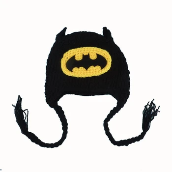 2018 Betmenas Dizaino Baby Nėrimo Megzti Skrybėlę Žiemos Vaikiška Kepuraitė KŪDIKIŲ Žiemos Skrybėlę Kepuraitė Kūdikių Aksesuaras 1pc MZS-14071