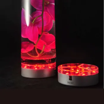 Nemokamas pristatymas (1 vnt/lot), 4inch led vaza šviesos Pagrindo Stiklo Taurės butelis effiel bokštas švyti rekvizitai su nuotolinio valdymo spalvinga