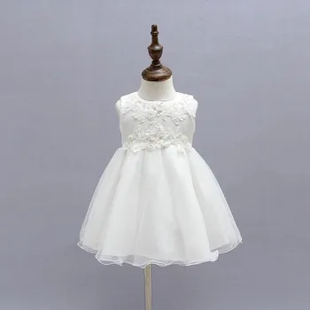 Naujagimio Krikštynos Suknelė Kūdikių Mergaitės Baltoji Princesė Nėrinių Krikšto Suknelė Bamblys Baby Girl Šifono Suknelės 3pcs/set