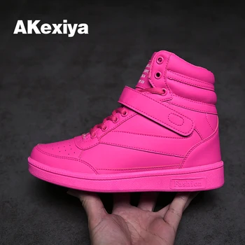 Akexiya Naują pavasario rudens batai aukštakulniai rožinės spalvos bateliai moterims laisvalaikio bateliai aukštis padidėjo aukštos viršų batai suaugusiems 35-40 DYDIS
