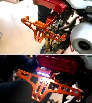 Motociklo Priedai CNC Licenciją Plokštelės Mount Turėtojas su LED Šviesos Yamaha Fazer600 FZ6S FZ6N FJ-09 FJR 1300/ES TDM 900