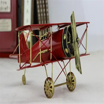 Derliaus Metalo Plokštumos Modelis Geležies Retro Orlaivių Sklandytuvas Biplanas Pakabukas Lėktuvo Modelis Žaislų Namuose Kalėdinė Dekoracija