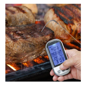LCD Belaidžio Virtuvės Termometras Jautienos Grilis GRILIS Maisto Virimo Temperatūros Indikatorius Skaitmeninis Zondas, Mėsos Termometras, Laikmatis Įrankiai