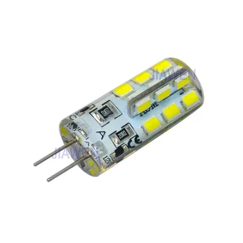 [ 10vnt/lot ] LED Lemputė G4 DC12V 1.6 W SMD3528 24leds Whie / Šiltai Balta LED lemputes, lempos