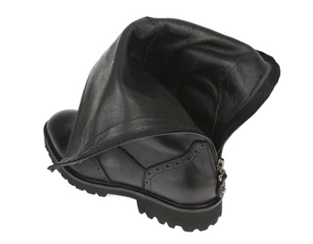 Mados Britų black žiemos mens batai natūralios odos auliniai batai mens motociklo batai su sagtimi