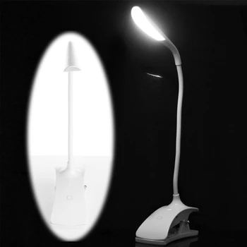 Lanksti LED Skaitymo Šviesos Įkrovimo Clip-ant Lovos, Stalo, Stalo Lempos Studijų Šalia L15