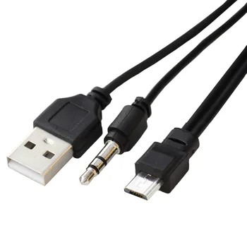 Micro USB Jack 3.5 mm AUX kabelis/USB Male už 