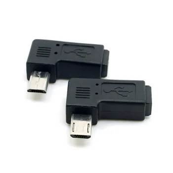9mm Ilgio Jungtis, 90 Laipsnių į Kairę ir Dešinę Kampu Micro USB 5Pin Vyras į Mini USB Female Pratęsimo Adapteris Jungties Adapteris