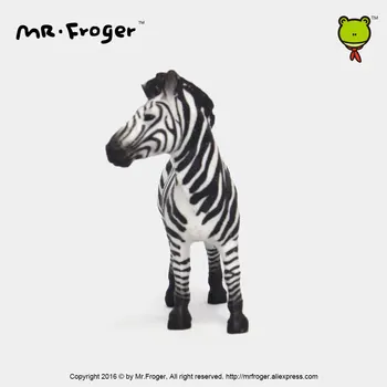 Ponas Froger Zebra Modelis Žaislas Laukinių gyvūnų, žaislų rinkinys Zoologijos sodas modeliavimo Kieto plastiko Pinto horse Classic Žaislai Vaikams su Gyvūnais mielas