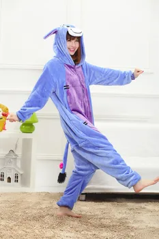 Juokinga Donkey unisex suaugusiųjų flanelė gyvūnų Pižama šilta cosplay Pijama Onesies Pižamos moterims miego Skraiste
