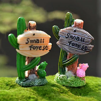 Kaktusas Miniatiūriniai Gėlių Statulėlės, pasakos sodo Puošmena Paveikslas Namų Pyragas papuošalai animacinių filmų statula dervos amatų žaislas TNB116