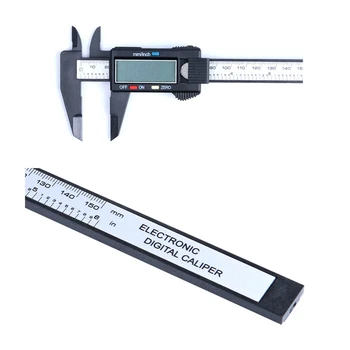 Paquimetro 150mm 6inch LCD Skaitmeninis Micrometro Elektroninių Vernier Suportas Indikatorius Anglies Pluošto Staliuko 0.1 mm