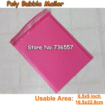 [PB#69+]- Pink 6.5X9inch / 165X229MM tinkami Naudoti kosmose Poli bubble Mailer vokai su paminkštinimu Pašto Maišelį Savarankiškai Sandarinimo [50pcs]
