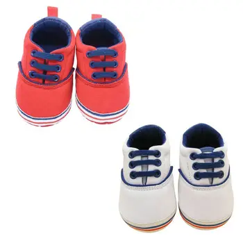 Minkšto Dugno Bamblys Baby Kūdikio Lovelę Batų Nėrinių Sneaker Prewalker Batai 0-18M