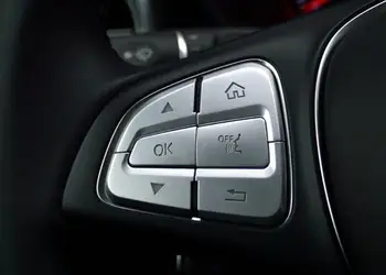 12pcs ABS Automobilio Vairas Mygtuką Perjungti Apdailos Dangtelio Lipdukas Mercedes Benz GLC X253 2016 & C Klasės W205