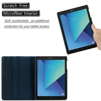 CucKooDo 360 Laipsnių Smart Sukasi Stand Case Cover for Samsung Galaxy Tab S3 9.7 Colių SM-T820 / T825 +Screen Protector +Stylus