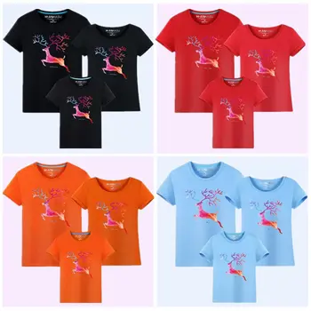 MANHAGU 1 vnt Kalėdų Šeimos Atitikimo Komplektus T-shirt Milu Elnias Atitikimo Šeimos Drabužius Motina, Tėvas Kūdikį ropa mama e hija
