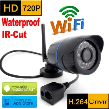 Ip kameros 720p wifi wateproof HD lauko oro sąlygoms cctv saugumo sistemos, infraraudonųjų spindulių vaizdo stebėjimo mini belaidžio namų cam