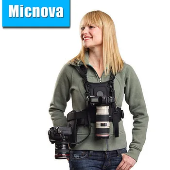 Micnova MQ-MSP01 Multi Fotoaparato Nešiojimo Krūtinės Diržai Sistema Liemenė su šoniniu Dėklas skirtas Canon Nikon Sony VEIDRODINIAI Fotoaparatai