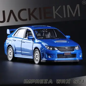 2011 Subaru Impreza 1:36 masto aukštos modeliavimas Coupe,metalo traukti atgal WRC STI automobiliams,2 duris,modelio automobilių žaislai,nemokamas pristatymas