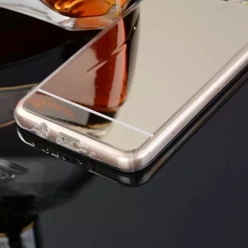 Samsung Galaxy J7 Premjero Atveju Prabangus Veidrodis Atveju Minkštos TPU Padengti Atveju Galinio Dangtelio Shell 