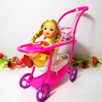 Vaikas Žaidžia Namus, Vaikų Kambario Baldai, Vežimėlis Plastikinis Transportavimo Reikmenys, Žaislai, Barbie, Kelly Dydžio Lėlė 1 : 12 Lėlių Dovana