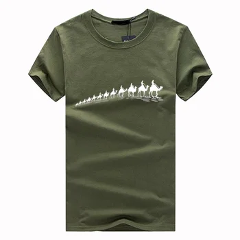 Iki 2017 m. vasaros vyriški trumpomis rankovėmis t-shirt naujų žmonių, kupranugarių gyvūnų spausdinti vyriški medvilniniai marškinėliai su trumpomis rankovėmis