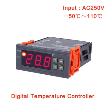 MH-1210W Daugiafunkcis skaitmeninis termostatas, šaldymo, šildymo nedelsiant temperatūros kontrolės uždelsimo funkcija AC90V-250V elektroninių