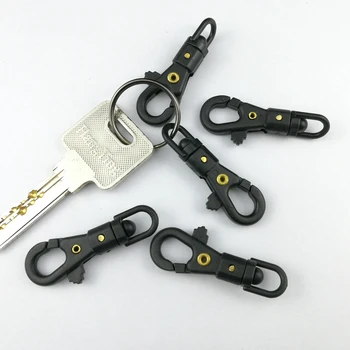 EDC Kempingas Įrankių Juoda Mini Pasukti Sagtis Pakabinti Quickdraw Key Chain Lauko Išgyvenimo Karabinai Kabliukų Sagtis paketų prižiūrėtojų raktinę FW045