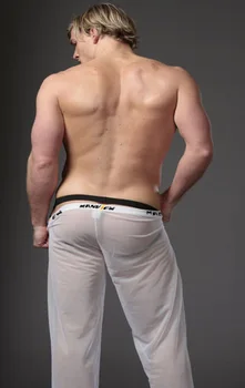 Aukštos kokybės formaliojo kelnės vyrams pamatyti, nors medvilnės kelnės tranparent seksualus ilgai johns mens kelnės slim fit kelnės M01-6