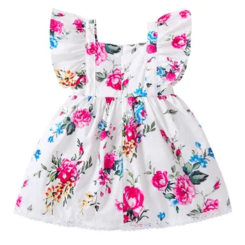 COSPOT 2018 Naujų Mergaičių Suknelė Pynimas Rankovėmis Gėlių Princesė Šalis Suknelės Kūdikių Dress Vasaros Vaikus, Drabužiai Mergaitėms, Drabužiai E50