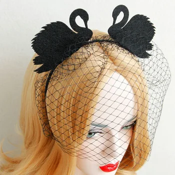 Kaspinai Hairband Moterų Mergina Black Swan Jaučiamas Akių Akių Kaukė Helovinas Fancy Dress Šalies Kostiumų Kamuolys Plaukų Lankelis Priedai