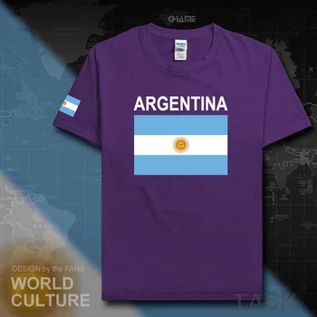 Argentina t shirt mens Argentinos 2017 megztiniai tautų Sporto komanda medvilnės marškinėlius sporto drabužių viršūnes tees šalies vėliava AR