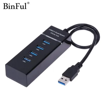 BinFul USB HUB 3.0 4 USB High Speed su Mėlyna LED už 