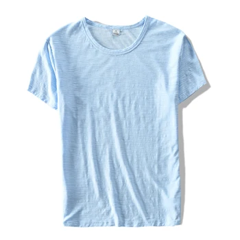 8 Spalvos M-3XL Naujas vasaros vyrų marškinėliai sky blue trumpomis rankovėmis t-shirt vyrai medvilnės mados slim vyrų t marškinėliai atsitiktinis marškinėlius vyrų camisa