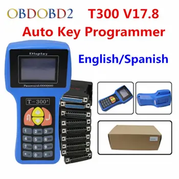 Aukštos Kokybės T-300 T 300 Auto Pagrindinis Kūrėjas T300 2016 V17.8 OBD2 Automobilio Raktas Programuotojas anglų ispanų Neprivaloma T Kodą Dekoderis