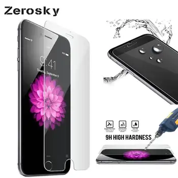 Zerosky Ultra Plonas Grūdintas Stiklas Screen Protector, iphone X 8 7 6 6 S Plius 