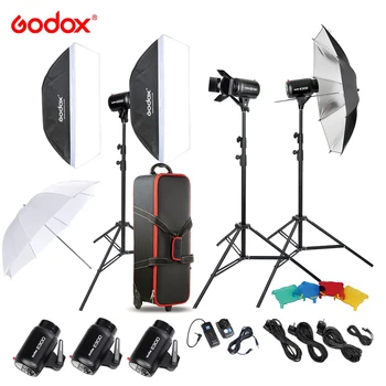 Originalus Godox E300-D Foto Studija Speedlite Apšvietimo Rinkinys su 300W Studija 