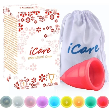 ICare Prekės ženklo Moterų Softcup Medicininės kokybės Silikono Menstruacijų Taurės Moterų Higienos Nemokamas Pristatymas BMC02