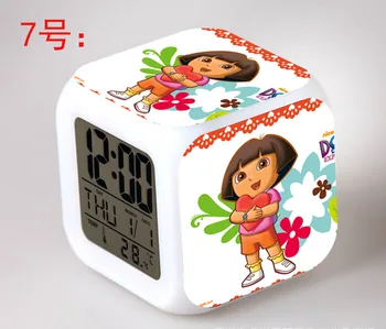 Dora Explorer Žadintuvas,Žėrintis LED Spalva Pakeisti Daugiafunkcį žadintuvas vaikams gimtadienio dovana žaislas žadintuvas