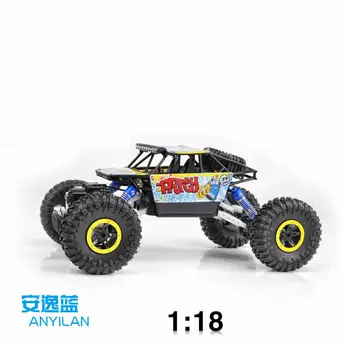 1:18 4WD Metalų Lydinio, Laipiojimo Rock Crawler Sunkvežimių, visureigių Automobilių Modeliu Nuotolinio Valdymo Žaislai Berniukams Dovana