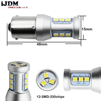IJDM 1156 canbus LED Klaidų Balta BA15S P21W LED Lemputes 2008-iki 