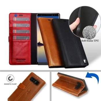Pierre Cardin Prekės Naujos Tikros Odos Mados Prabangių Apversti Kortelės Turėtojas Case Cover For Samsung Galaxy Note 8 Mobilųjį Telefoną Atveju
