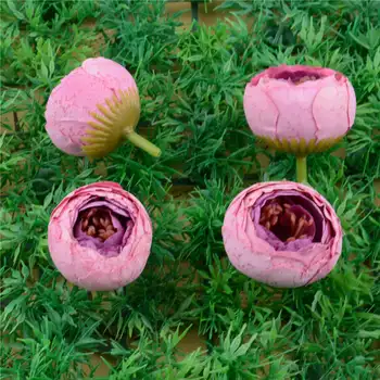5vnt Pavasario Šilko Mini Maži Arbatos Pumpuras Dirbtinės Gėlės, Vestuvių Namų Puošybai Camellia Mariage Flores Satmen Gėlės, Augalai
