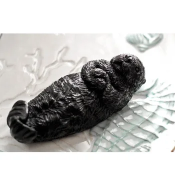 ūdrų, Jūrų liūtai gyvūnų Silikono formų gyvūnų muilo pelėsių silikono muilo formų silikagelio mirti Aromatas akmens formų žvakių liejimo formos