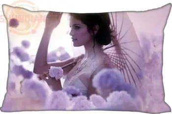 Custom Užvalkalas Selena Gomez stačiakampio Užtrauktukas Pagalvę Mesti Pagalvės užvalkalą Padengti 45x35cm(iš Vienos Pusės) Spausdinti