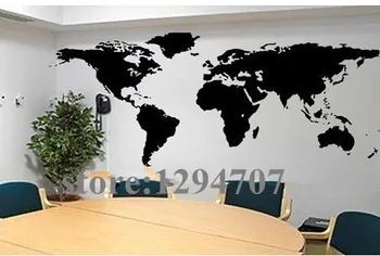 1 VNT 200x90cm Geriausiai parduodamas Didelis Pasaulio Žemėlapis, Vinilo Sienos Lipdukas Namų dekoro tapetai Kūrybos Sienos Lipdukai CCR1103