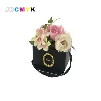 Mažas dydis: 16.5x12x12.5cm Mažas floristas pack gėlių kibirą nešiojamų gėlių, dovanų dėžutėje keturių spalvų pasirinkti, pirkti 2 vnt/color 10% NUOLAIDA