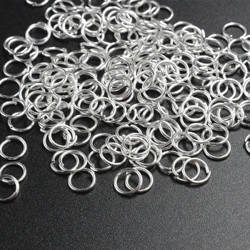 FLTMRH 200pcs/daug 0,9 mm 7mm Didmeninės Metalo Šuolis Žiedai Split Ring Twist-Žiedas Žavesio Papuošalai Priėmimo Jungtys 